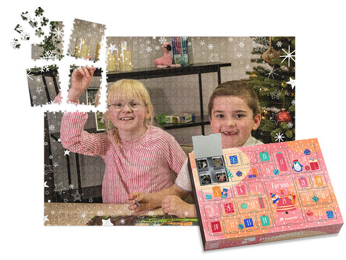 Puzzle-Adventskalender für Kinder mit eigenen Fotos
