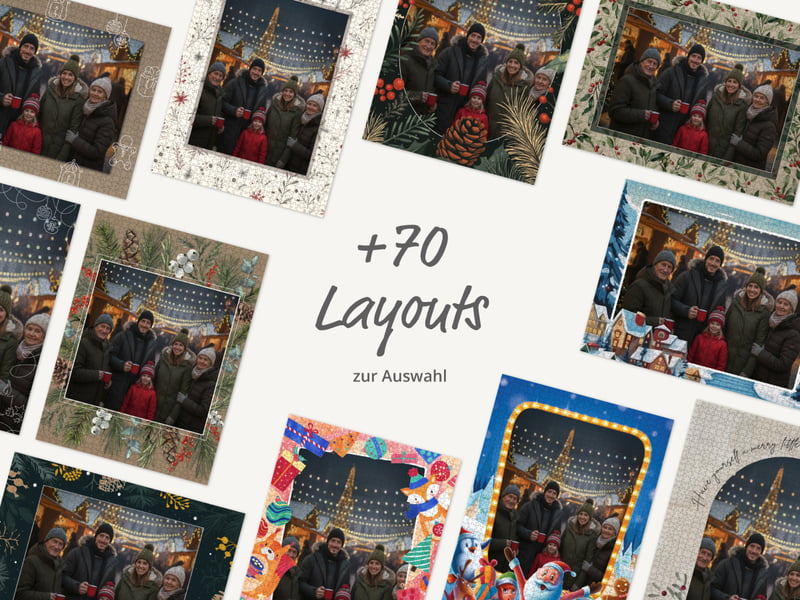 70+ Layouts zur Auswahl